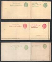 15 klf használatlan díjjegyes zárt levelezőlap, különféle típusok, színek, felíratok / 15 different ...