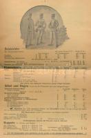 1912 W. Schwaab & Komp. Uniformirungsanstalt katonai egyenruha árjegyzék, 8p