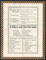 1914 Bécs, Moritz Tiller & Co. K.u.k. Uniform-Hoflieferanten und Kammerlieferanten fejléces szám...