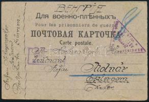 1916 Orosz hadifogoly levelezőlap Szibériából Esztergomba / Russian POW postcard from Siberia