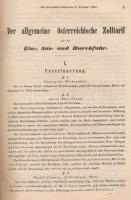 1851 Általános ausztriai vámjegyzék be-, ki- és átvitelre nézve, magyar és német nyelven, 49p