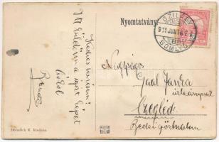 1911 Szilágysomlyó, Simleu Silvaniei; Simai kastély. Heimlich K. kiadása, leporellólap 10 képpel, kö...