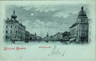 1899 (Vorläufer) Arad, Andrássy tér. Adler (fotográfus?) aláírásával / square