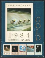 1984 Los Angeles olimpia kiadott képeslap sorozat10 darabos + az olimipai térkép