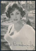 Gina Lollobrigida (1927-2023) színésznő aláírt fotója / Autopgraph signed photo of actress Gina Lollobrigida (1927-2023).