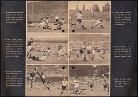 1954 A labdarúgó világbajnokságról a németek által kiadott füzet, a képes füzet a 10 képen nagyrészt...