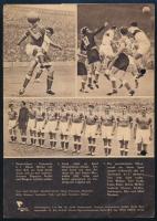 1954 A labdarúgó világbajnokságról a németek által kiadott füzet, a képes füzet a 10 képen nagyrészt...