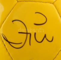 Hivatalos football labda legendás játékosok: Grocsics Gyula, Buzánszky Jenő, az Aranycsapat tagjai és európai aranylabdások: Lothar Matthäus, Michele Platini, Ruud Gullit, Zico autográf aláírásával ca 2000 / Official football ball with autographs of legendary players: Gyula Grocsics, Jenő Buzánszky, members of the Golden Team and European gold medalists: Lothar Matthäus, Michel Platini, Ruud Gullit, Zico