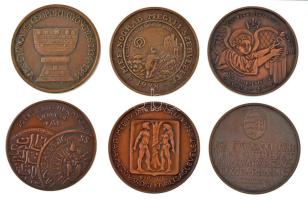 1984-1990. 6db-os bronz "MÉE" emlékérem-tétel, benne: Bognár György (1944-) 1984. "MÉ...