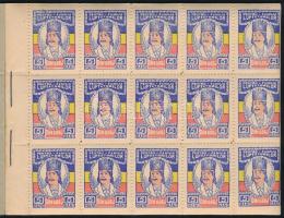 Románia ~1920 150 db 5Bani segélybélyeget tartalmazó számozott (26) füzet, Gorj megyei kiadás, RRR! ...