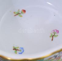 Herendi Viktória mintás kaspó, Kézzel festett, jelzett, hibátlan d: 13 cm