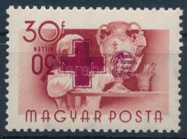 1957 Vöröskereszt 30f fordított felülnyomással (150.000) / Mi 1483 with inverted overprint. Certificate: Glatz