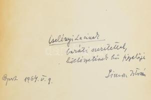 Simon István: Gyümölcsoltó. Versek 1949-1963. (Dedikált!) Bp., 1964, Magvető. Első kiadás. Kiadói eg...
