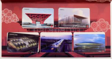 2010 The metro of EXPO kínai kiadvány 8 darab kártyával, 15x30 cm