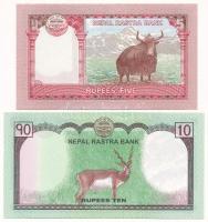 Nepál 2017. 5R + 2020. 10R T:UNC Nepal 2017. 5 Rupees + 2020. 10 Rupees. C:UNC