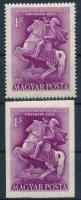 1955 Postamúzeum fogazott + vágott bélyeg (6.200)