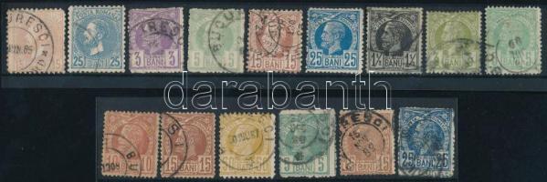 Románia 1880-1889 15 db klf régi bélyeg (Mi EUR 120.-)