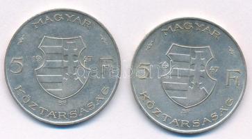 1947. 5Ft Ag "Kossuth" (2x) T:XF
Adamo F8.1