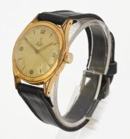 GUB Glashütte karóra, mechanikus, szíjjal, karcokkal, működik, számlap d: 27 mm