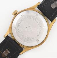 GUB Glashütte karóra, mechanikus, szíjjal, karcokkal, működik, számlap d: 27 mm