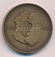 Lapis András (1942-) 1984. "MÉE Esztergom - A magyar pénzverés kezdete" bronz emlékérem (4...
