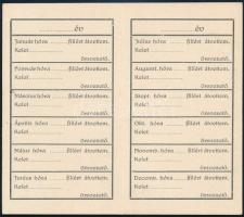 cca 1924 A Budapesti Református Ifjúsági Egyesület Cserkészcsapat havi járulék befizetési könyvecské...