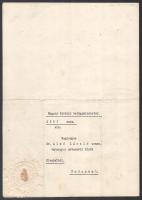 1939 Keresztes-Fischer Ferenc (1881-1948) belügyminiszter autográf aláírása gépelt kinevezési levéle...