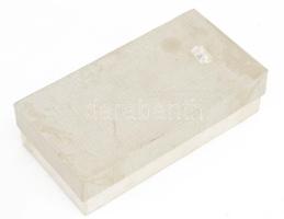 Bohemia kristály borostyánszínű mécsestartó pár, dobozában, 8x8 cm