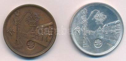 Kovács Dezső (1921-) 1971. "MÉE II. Vándorgyűlése - Győr - Pannonhalma" Ag és bronz emléké...