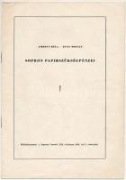 Ambrus Béla - Kupa Mihály: Sopron papírszükségpénzei. Különlenyomat a Soproni Szemle XII. évfolyam 1958. évi 1. számából. Kiadói tűzött papírkötés, 7 p.