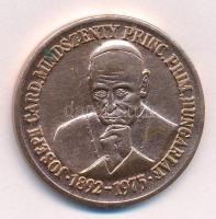 1991. &quot;Mindszenty József Bíboros Hercegprímás 1892-1975 / Újratemetése Esztergomban&quot; bronz emlékérem latin felirattal (36mm) T:VF