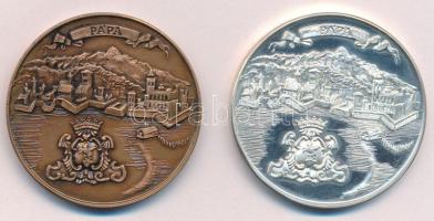 Lantos Györgyi (1953-) 1990. "MÉE Pápa / Éremgyűjtők 20. Vándorgyűlése" Ag és bronz emléké...