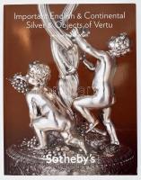 Sotheby's aukciós katalógus, ezüst- és egyéb vitrintárgyak témában, 2008, leütési listával.