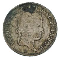 1838E 20kr Ag "V. Ferdinánd" Gyulafehérvár T:XF,VF patina / Hungary 1838E 20 Krajczár Ag "Ferdinand V" Alba Iulia C:XF,VF patina Huszár: 2084., Unger III.: 1421.b, Krause KM#2208, Adamo D7