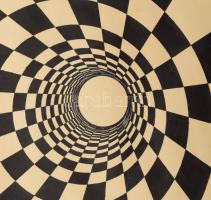 Lantos Ferenc (1929-2014): Op-art kompozíció, 1969. Tus, papír, jelezve jobbra lent, kissé foltos. P...