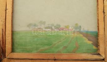 Prohászka József (1886-1964): Kecskeméti utcarészlet, 1956. Olaj, vászon. Jelzett. Hátoldalán alföld...