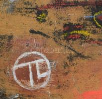 Horkay István (1945): Hommage a Toulouse-Lautrec. Vegyes technika, kollázs, farost, jelezve jobbra k...