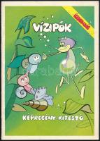 Dr. Kertész György: Vízipók. Képregény - kifestő. Hau József rajzaival. Bp., 1983., Pannónia Filmstúdió. Kiadói papírkötés, a füzetbe beleszíneztek.