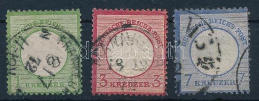 Deutesches Reich 1872 Mi 7, 9, 10 (Mi EUR 210.-)