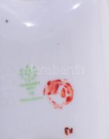 Hollóházi porcelán népviseletes lány, kézzel festett, jelzett, hibátlan, m: 31 cm