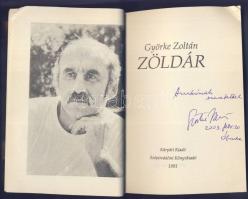 1991 Győrke Zoltán: Zöldár című dedikált könyv a Kárpáti Kiadótól