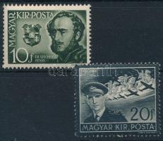 1941-1942 Széchenyi 10f fehér hasú holló + Kormányzóhelyettesi gyászbélyeg 9 csillaggal