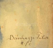 Bánhegyi Tibor (1923-1986): Munkás (plakátterv), 1946-1947 körül. Akvarell, karton, jelzett, sarkaib...