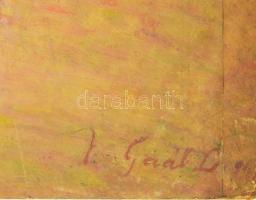 Gaal jelzéssel: Jelenet. Olaj, karton, sérült, 55x45 cm