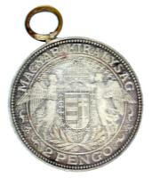 1938. 2P Ag "Madonna" T:VF patina, füllel Adamo P7