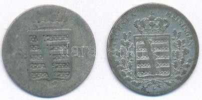 Német Államok 1833L 3Kr Ag (1,07g) + 1829SM 3Kr Ag (1,13g) T:F,G German States 1833L 3 Kreuzer Ag (1...