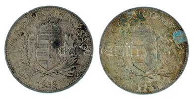 1939. 1P Ag (2x) T:XF,VF patina Adamo P6