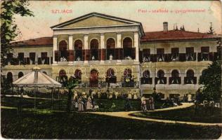 1911 Szliács, Sliac; Pest szálloda a gyógyteremmel / spa, hotel (fl)