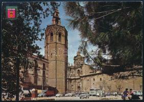 1971 Újpesti Dózsa (UTE) labdarúgói által Valenciából haza küldött képeslap, rajta aláírásaikkal, Be...