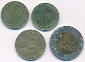 Finnország 1993. 5M + 10M + 1994. 1M (2x) T:XF,VF patina Finland 1993. 5 Markkaa + 10 Markkaa + 1994. 1 Markkaa (2x) C:XF,VF patina